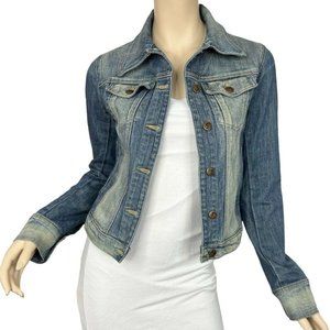 Joe’s Jean Jacket Button Down Collared Blue Size Small